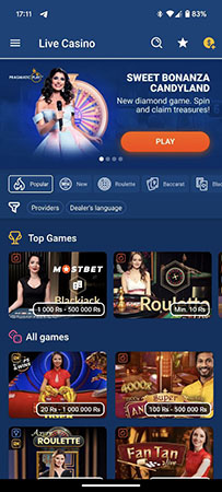 Screenshot live casino