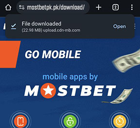 Complete the mostbet app apk download