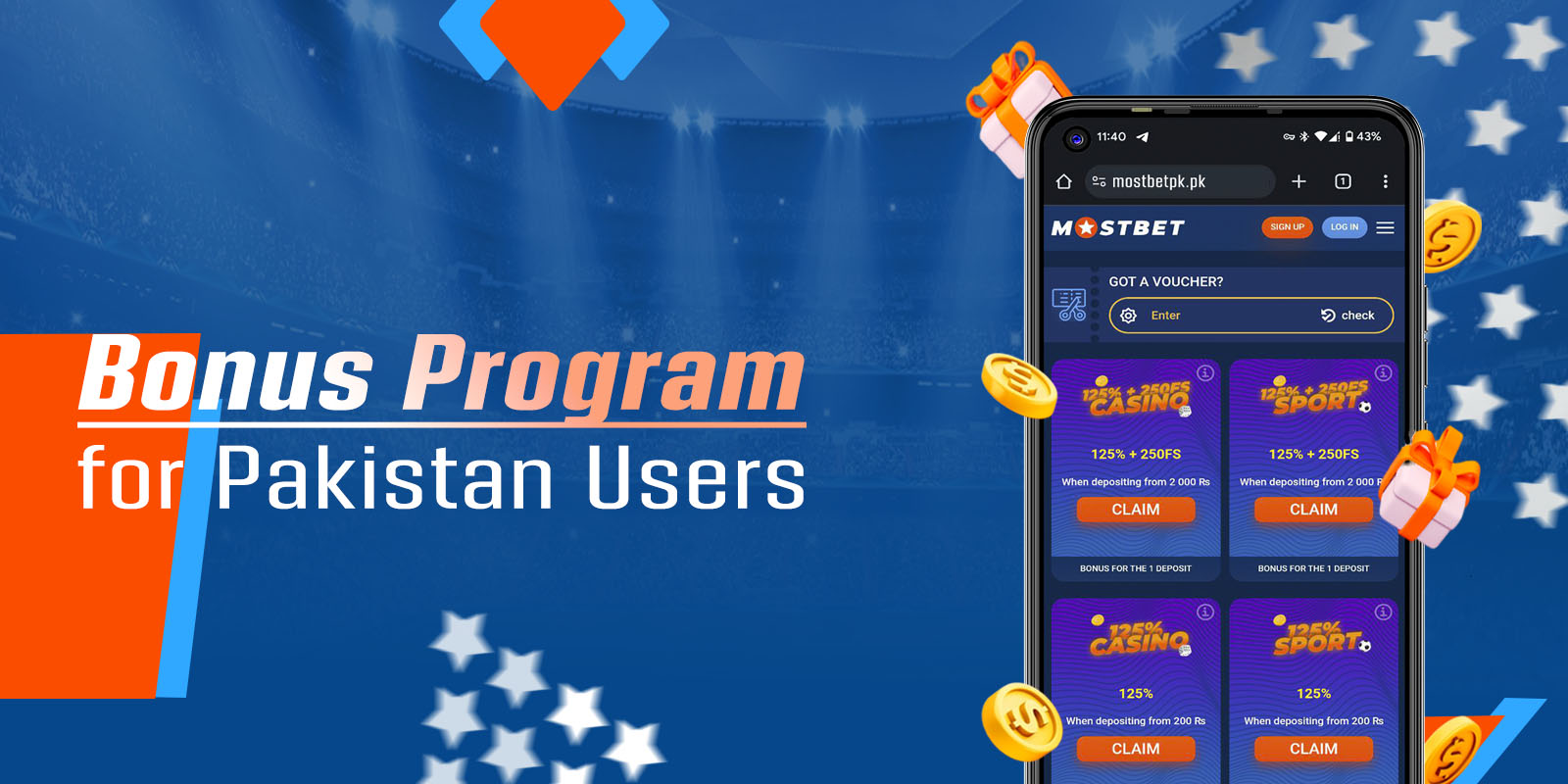 Mostbet bonuses for Pakistan users