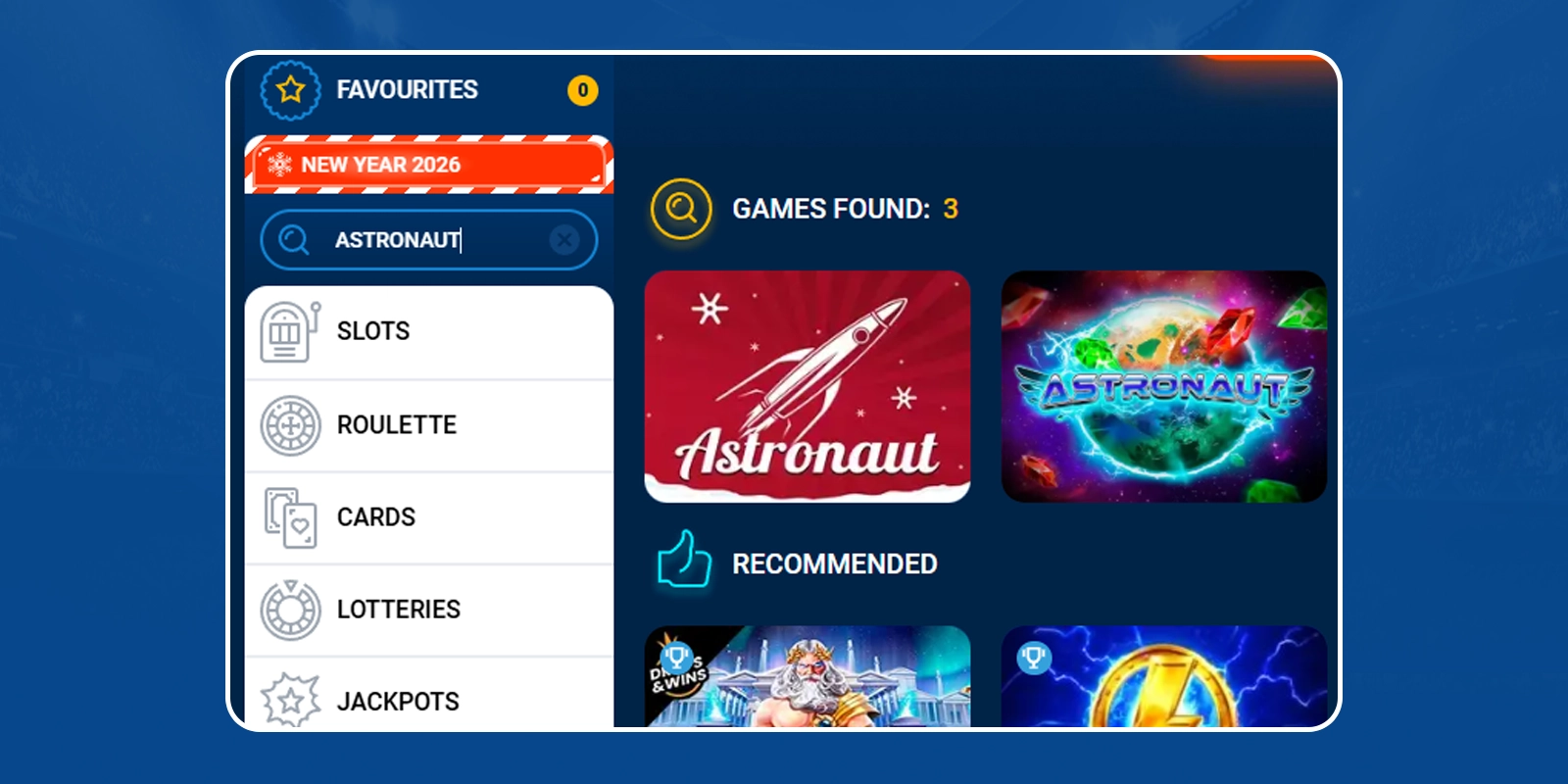 Select Astronaut in crash section