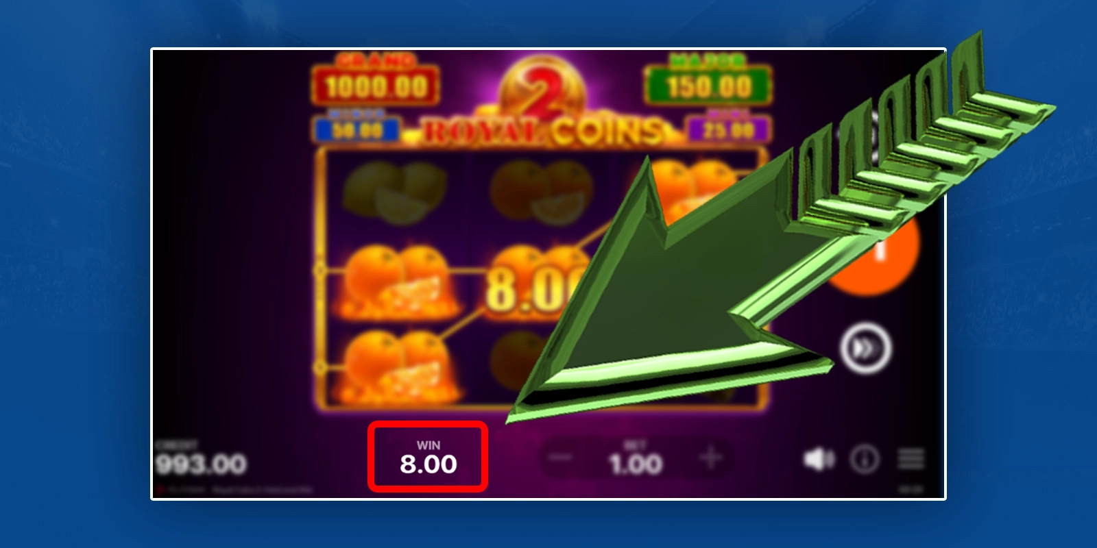 Collect winnings automatically at Royal Coins 2 on Mostbet