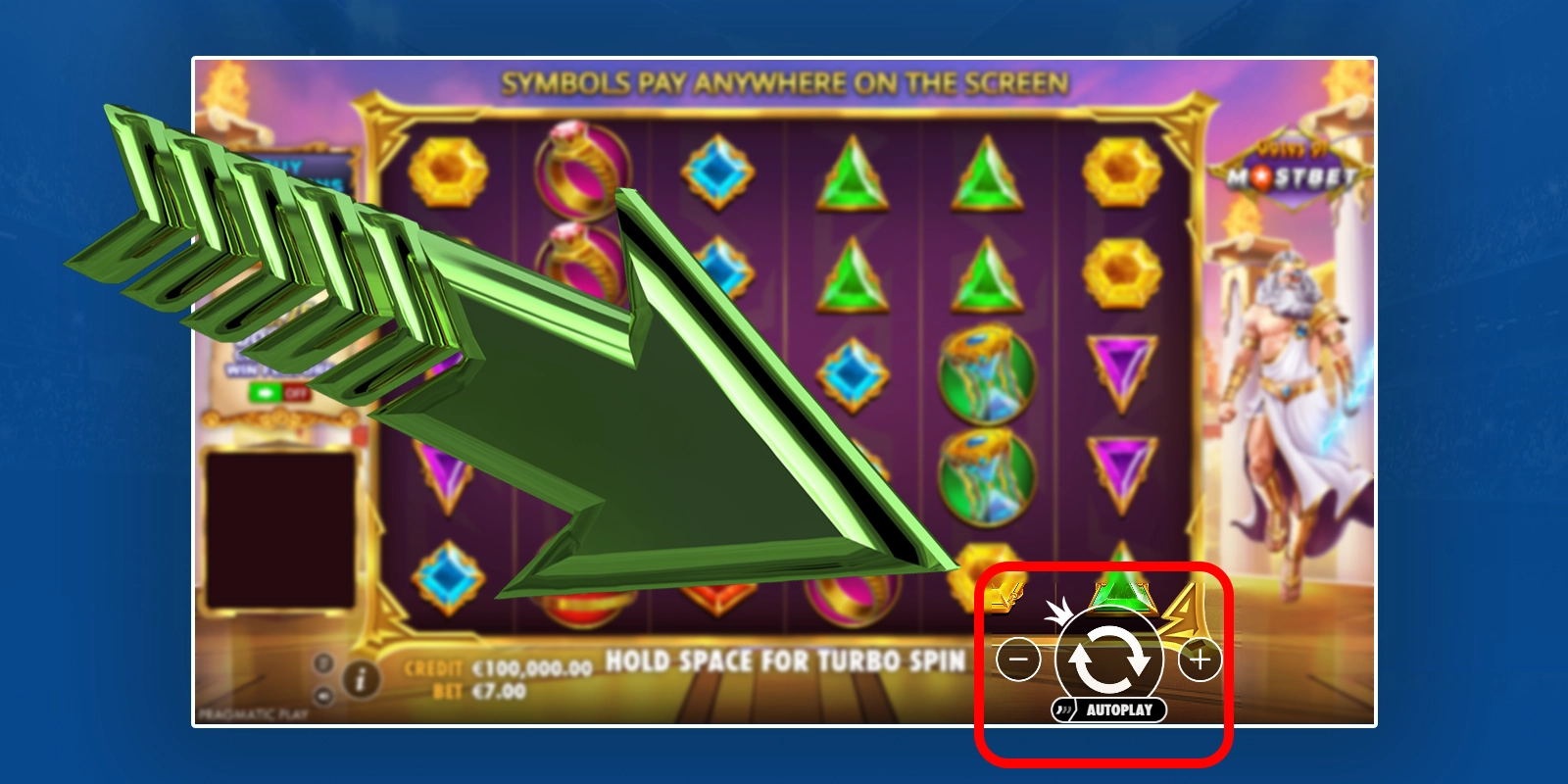 Press Spin to start playing