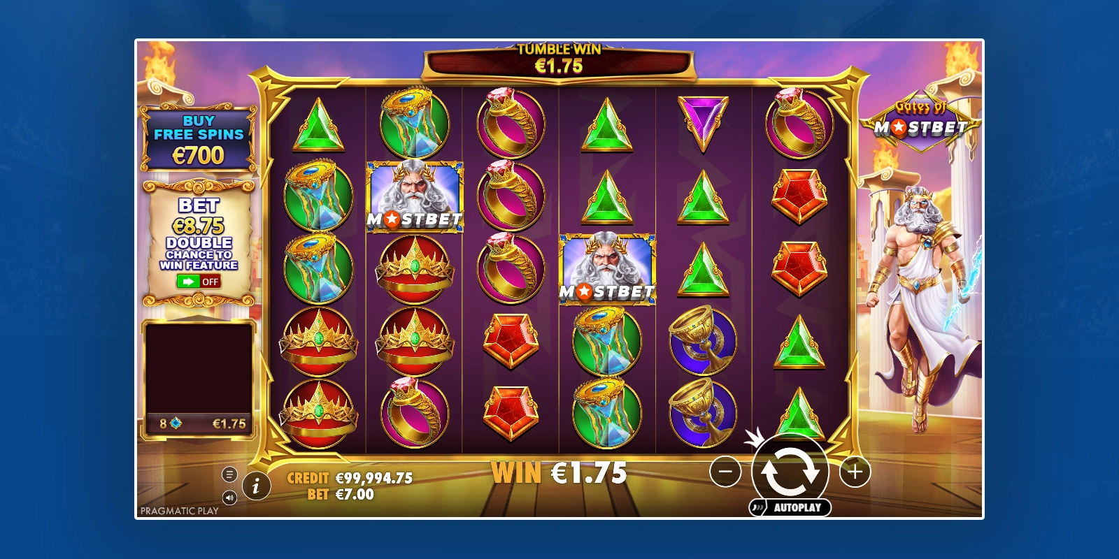 Winnings credited to your balance