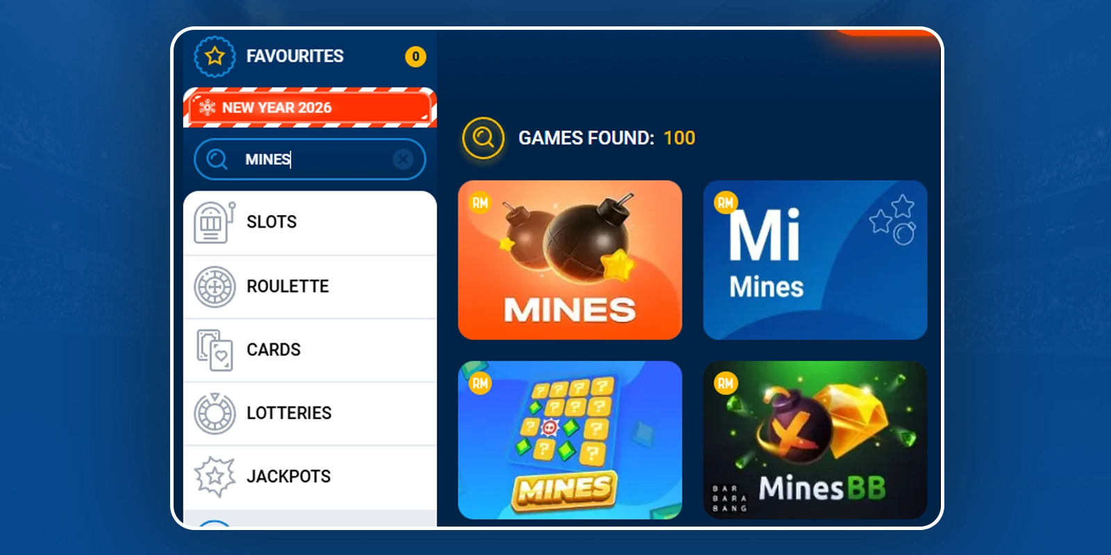 Select Mostbet Mines in Casino