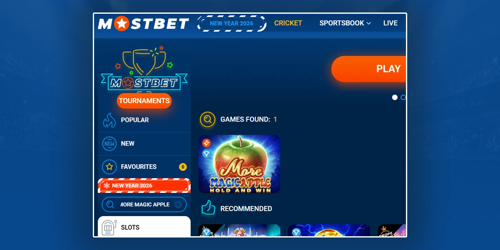 Open Live Casino, find More Magic Apple